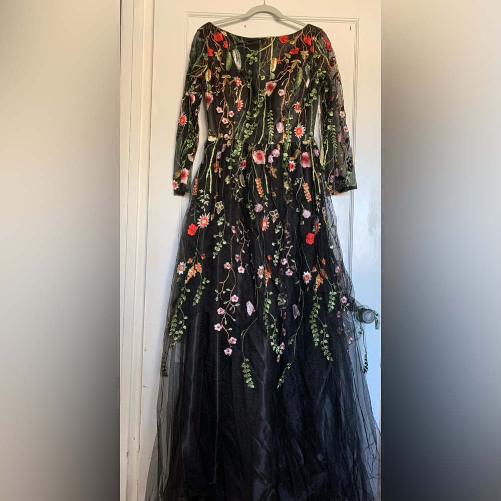 Black Flower Formal/Prom Dress